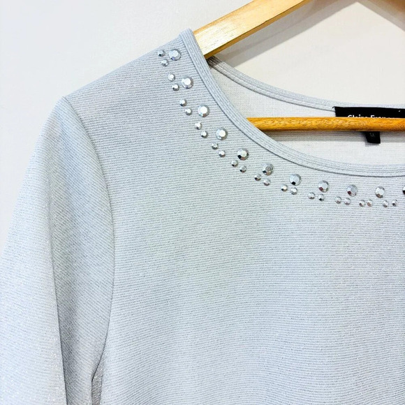 CLAIRE FRANCE Silver  sparkly tunic - Picture 2 of 8